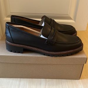 Madewell Corrine lugsole loafers black 8